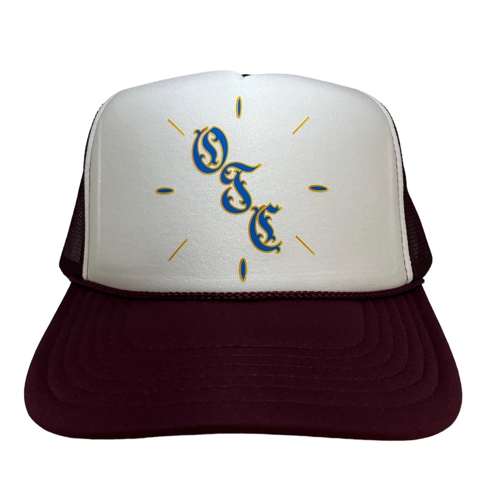 OFF THE CLOCK trucker hats burgundy SnapBack